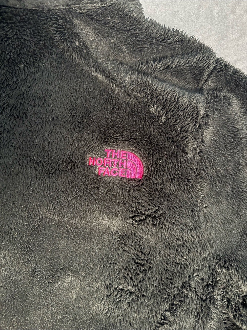 The North Face Teddy Bear Full Zip Up Black and Pink Sz Large - Picture 7 of 9